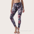 pantaloni a nove punti fitness yoga tie-dye a vita alta